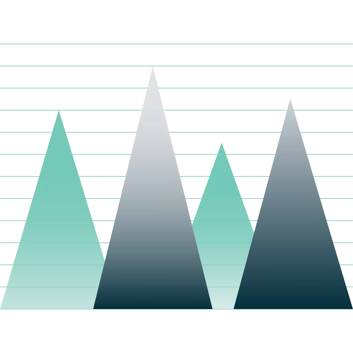 Area Graph Forming Triangles Clipart