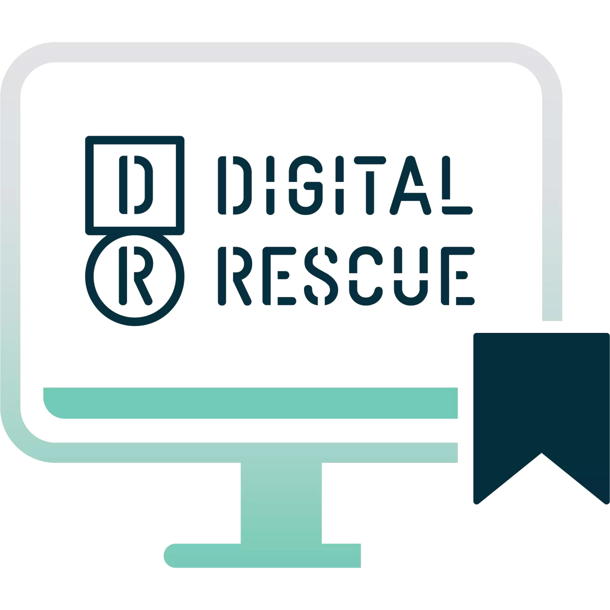 Digital Rescue Logo on A Green Monitor Screen Digital Rescue Logo on A Green Monitor Screen