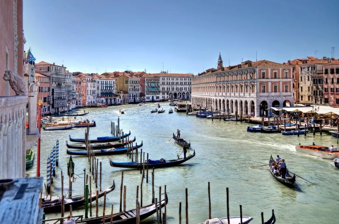 Gondolas in Venice