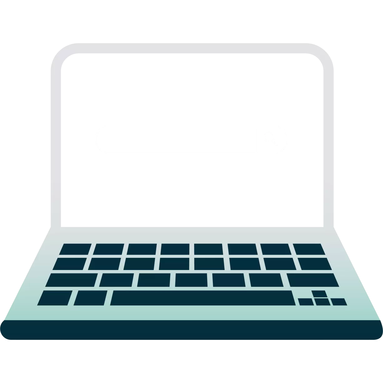 Laptop with Search Bar Clipart