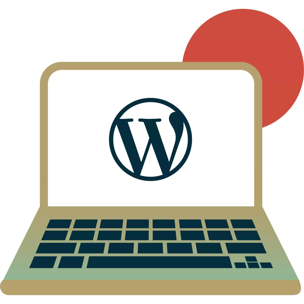 Laptop with WordPress Logo Clipart Laptop with WordPress Logo Clipart