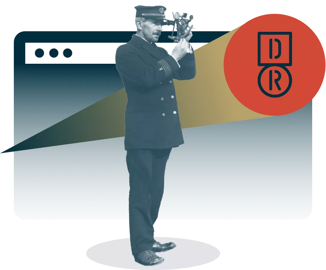 Man in Uniform Looking Through A Vintage Binocular