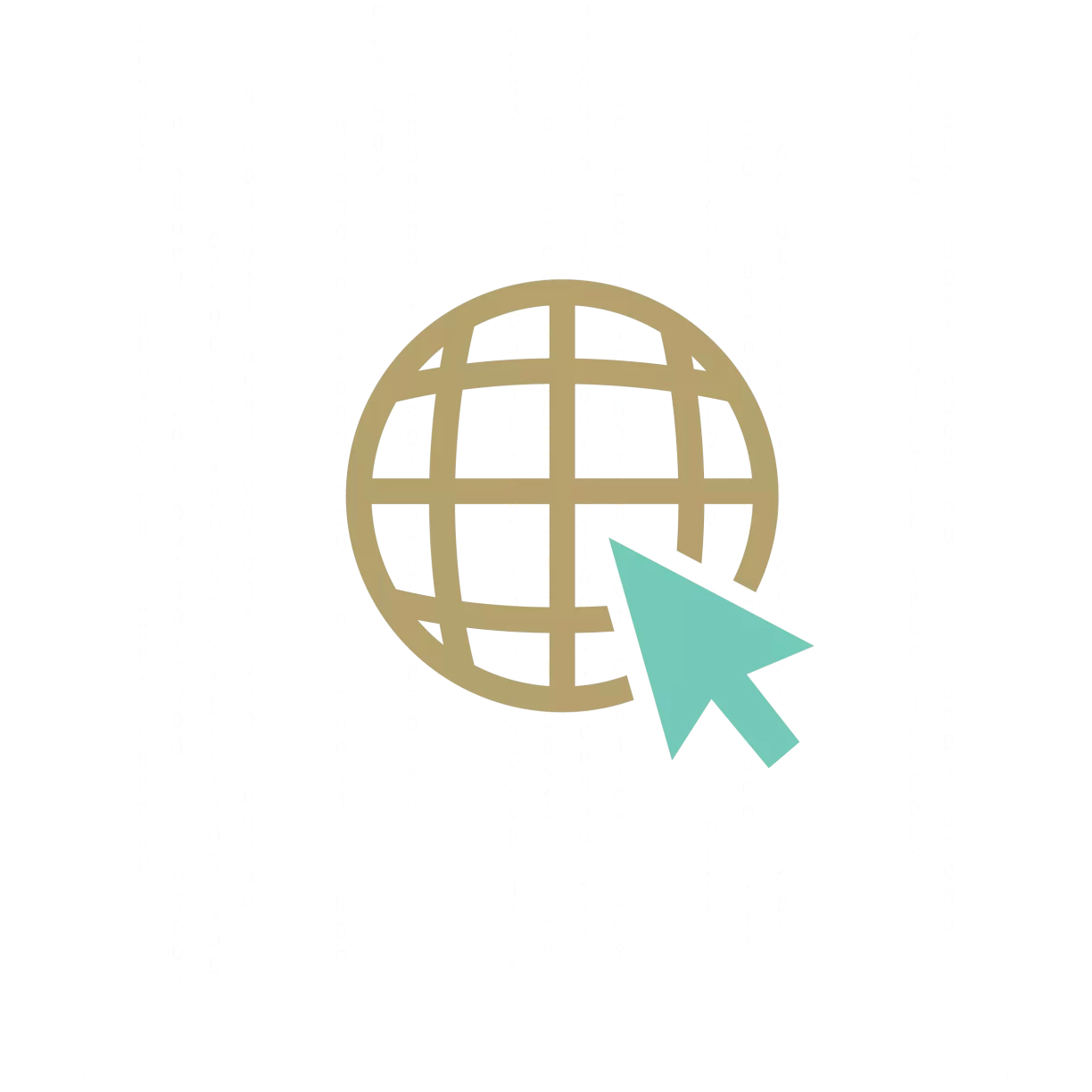 Website Icon with Binary Codes Clipart