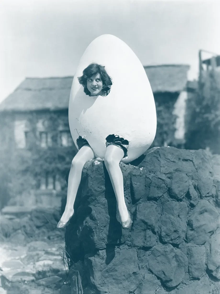 Woman In An Egg Costume