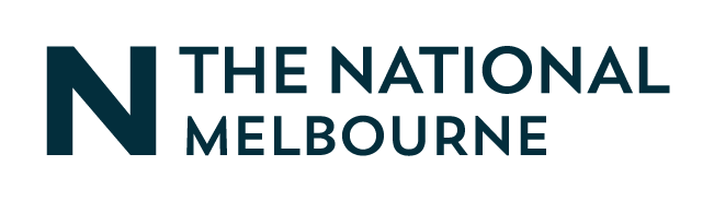 national theatre melbounre navy blue logo