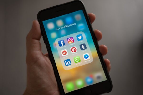 Mobile Phone with Social Networks on The Screen